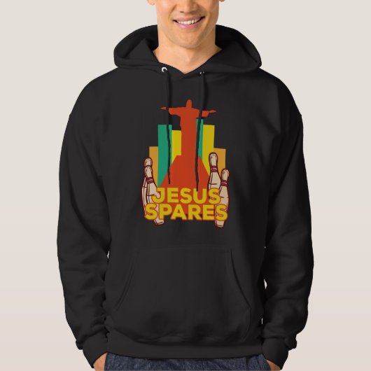 Jesus Spares Bowling Team Christian Hoodie (Voorkant)