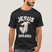 Jesus Spares Grappig Christelijk Christ Gutter Bow T-shirt (Voorkant)