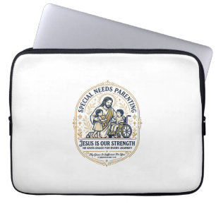 Jesus Special Needs Ouder Shirt Gebaseerd Op Geloo Laptop Sleeve
