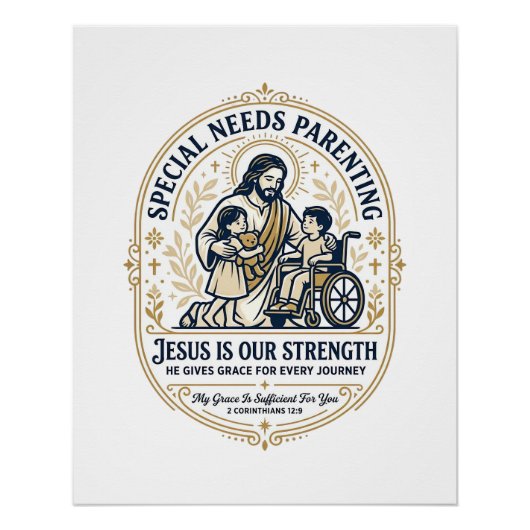 Jesus Special Needs Ouder Shirt Gebaseerd op het G Perfect Poster (Voorkant)