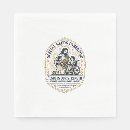 Jesus Special Needs Ouder Shirt Gebaseerd op het G Servet (Voorkant)