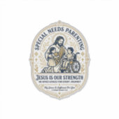 Jesus Special Needs Ouder Shirt Gebaseerd op het G Sticker (Voorkant)