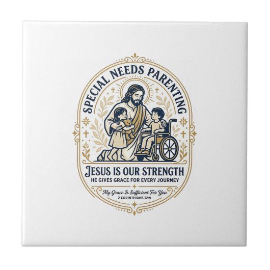 Jesus Special Needs Ouder Shirt Gebaseerd op het G Tegeltje (Voorkant)