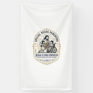 Jesus Special Needs Ouder T-Shirt Op geloof gebase Spandoek