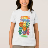 Jesus Squad – Custom Cute Christian Animal Crew Tri-Blend Shirt (Voorkant)