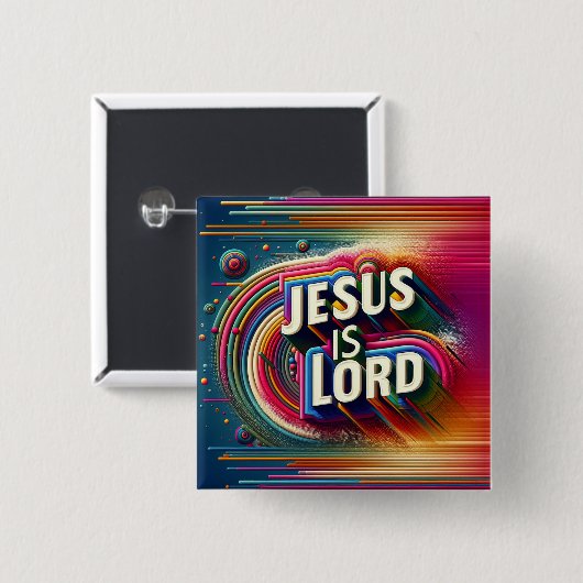 Jesus Square Button (Voorkant /achterkant)