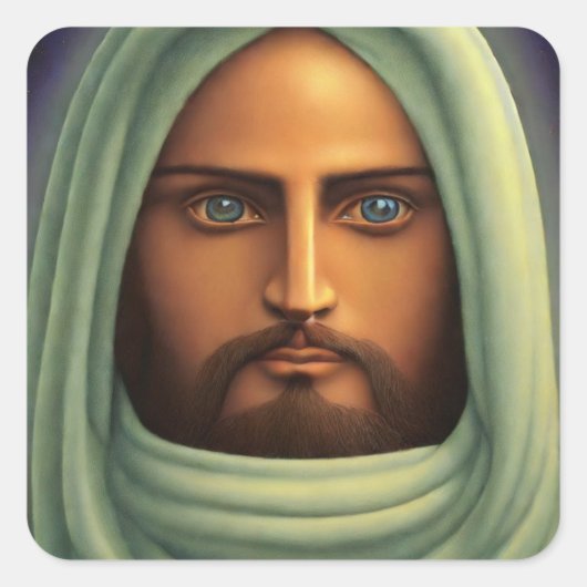 Jesus Square Sticker (Voorkant)