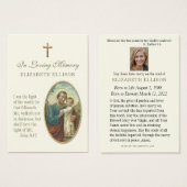Jesus St. Joseph Scripture Funeral Prayer Kaart (Voorkant /achterkant)