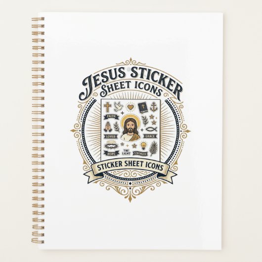 Jesus sticker sheet pictogrammen Jesus sticker she Planner (Voorkant)