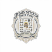 Jesus sticker sheet pictogrammen Jezus sticker she (Voorkant)