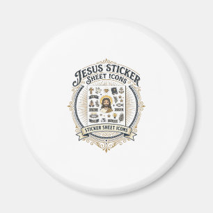 Jesus sticker sheet pictogrammen Jezus sticker she Magneet