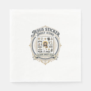 Jesus sticker sheet pictogrammen Jezus sticker she Servet