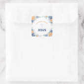 Jesus-sticker Vierkante Sticker (Tas)