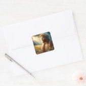 Jesus sticker! vierkante sticker (Envelop)