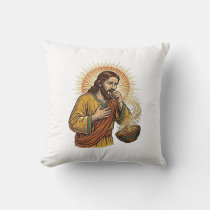 Jesus stikt in droge Tortilla Chip Kruimel Voedsel Kussen