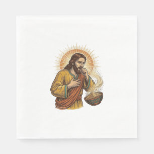 Jesus stikt in droge Tortilla Chip Kruimel Voedsel Servet
