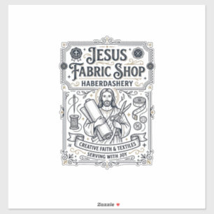 Jesus Stof Winkel Haberdashery Jesus Stof Winkel H Sticker