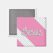 Jesus Striped Pattern Magnet (Voorkant / Achterkant)
