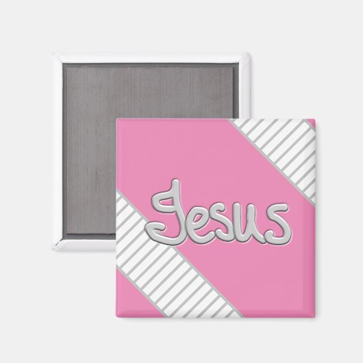 Jesus Striped Pattern Magnet (Voorkant / Achterkant)