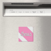 Jesus Striped Pattern Magnet (Insitu (Vaatwasser))
