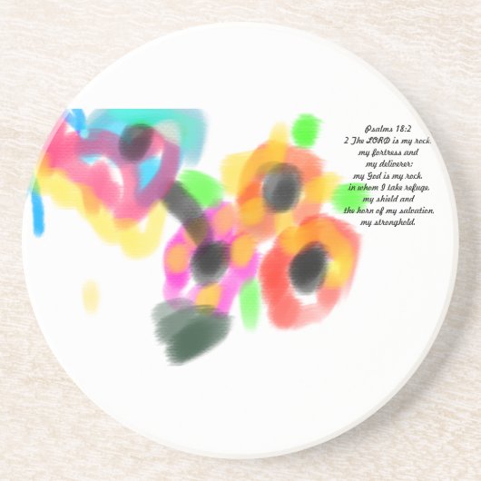 Jesus stronghold zandsteen onderzetter (Voorkant)