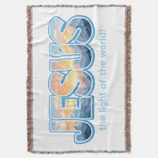 Jesus Sunrise Deken (Voorkant Verticaal)