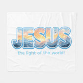 Jesus Sunrise Fleece Deken (Voorkant (Horizontaal))