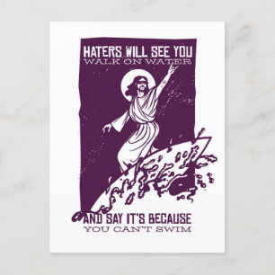 Jesus Surf Funny Quote Briefkaart