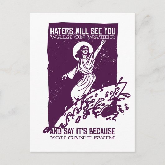 Jesus Surf Funny Quote Briefkaart (Voorkant)