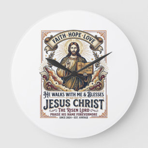 Jesus Surfen T-Shirt Inspirerend Geloof Grote Klok