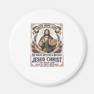 Jesus Surfen T-Shirt Inspirerend Geloof Magneet
