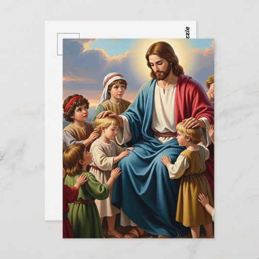 Jesus Surrounded by Children Briefkaart (Voorkant / Achterkant)