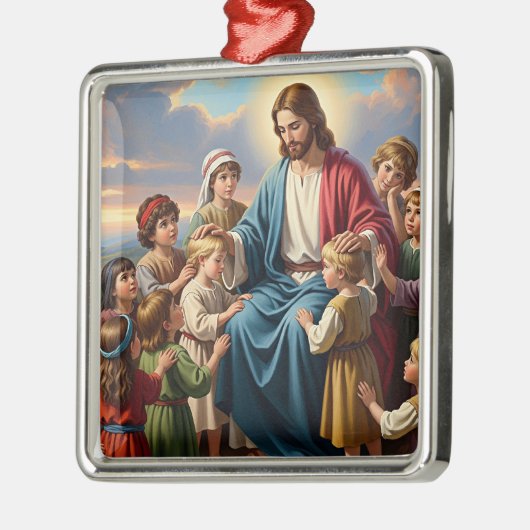 Jesus Surrounded by Children Metalen Ornament (Links)