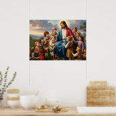 Jesus Surrounded by Children Poster (Keuken)