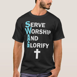 Jesus SWAG Serveert het gelovigen en Glorify Faith T-shirt