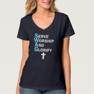 Jesus SWAG Serveert het gelovigen en Glorify Faith T-shirt