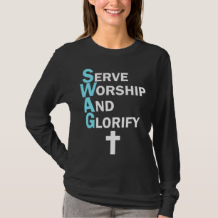 Jesus SWAG Serveert het gelovigen en Glorify Faith T-shirt