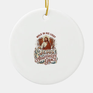 Jesus T-shirt voor stimulans voor mensen met een b Keramisch Ornament