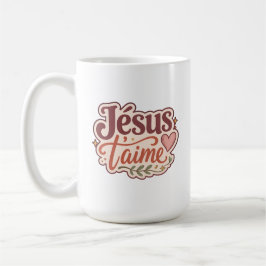 Jésus T'aime Frans Christelijk Cadeau Jezus Houdt  Koffiemok