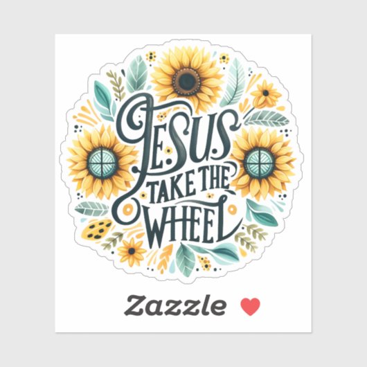 Jesus Take the Wheel - Faith Sticker (Vel)