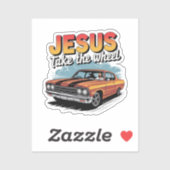 Jesus Take the Wheel Muscle Car Sticker (Vel)