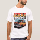 Jesus Take the Wheel Muscle Car T-shirt (Voorkant)