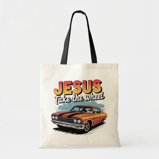 Jesus Take the Wheel  Muscle Car Tote Bag (Voorkant)