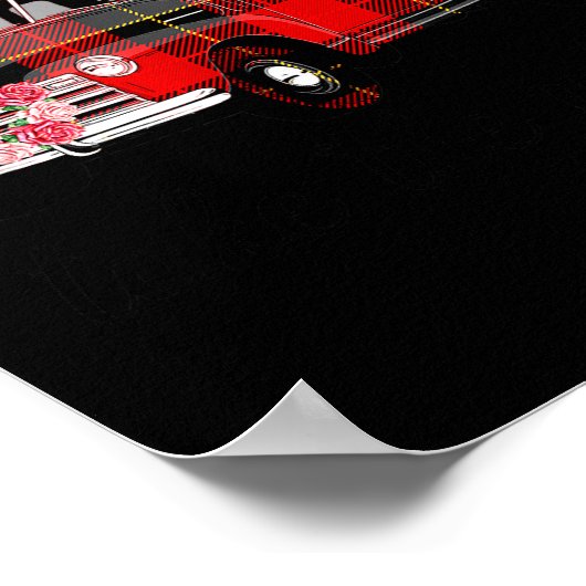 Jesus Take The Wheel Red Truck Christmas God Belie Poster (Hoek)