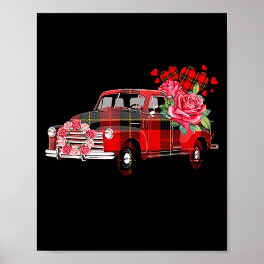 Jesus Take The Wheel Red Truck Christmas God Belie Poster (Voorkant)