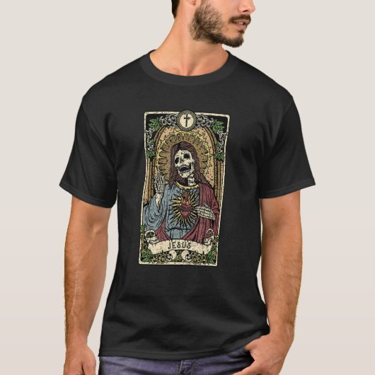 Jesus Tarot Kaart I Fortune Teller I Witchcraft As T-shirt (Voorkant)