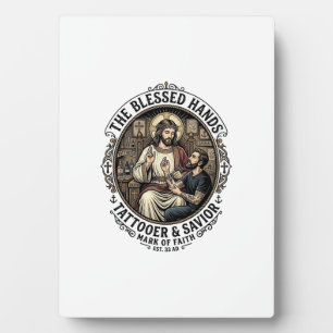 Jesus Tattoo Artist Studio T-Shirt Inspirerend F Fotoplaat