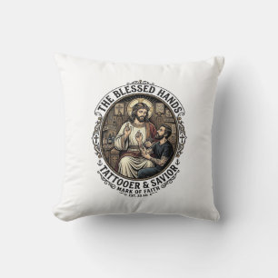 Jesus Tattoo Artist Studio T-Shirt Inspirerend F Kussen
