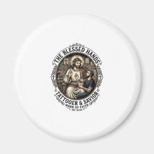 Jesus Tattoo Artist Studio T-Shirt Inspirerend F Magneet