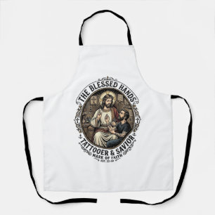 Jesus Tattoo Artist Studio T-Shirt Inspirerend F Schort
